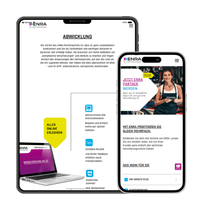 ENRA Website Mockup Devices