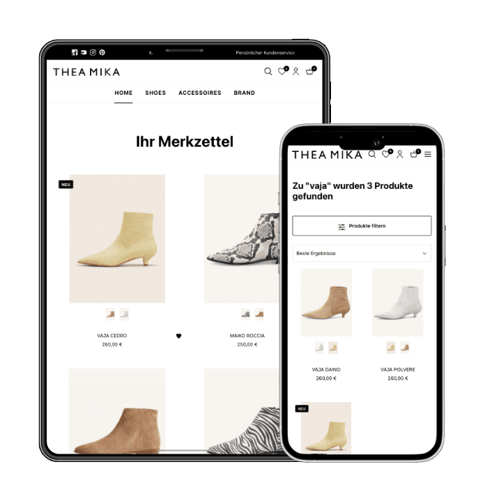 Thea Mika E-Commerce Mockup