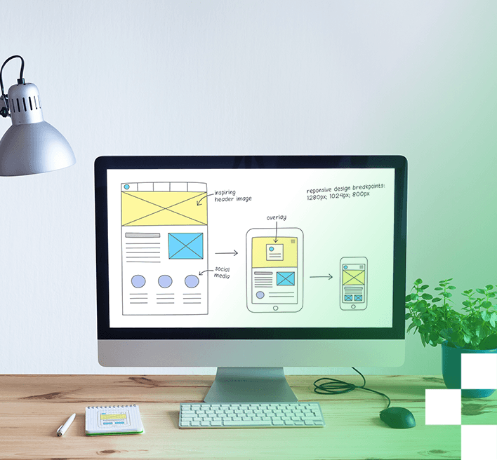 Illustration zu Responsive Design und Frontend-Frameworks