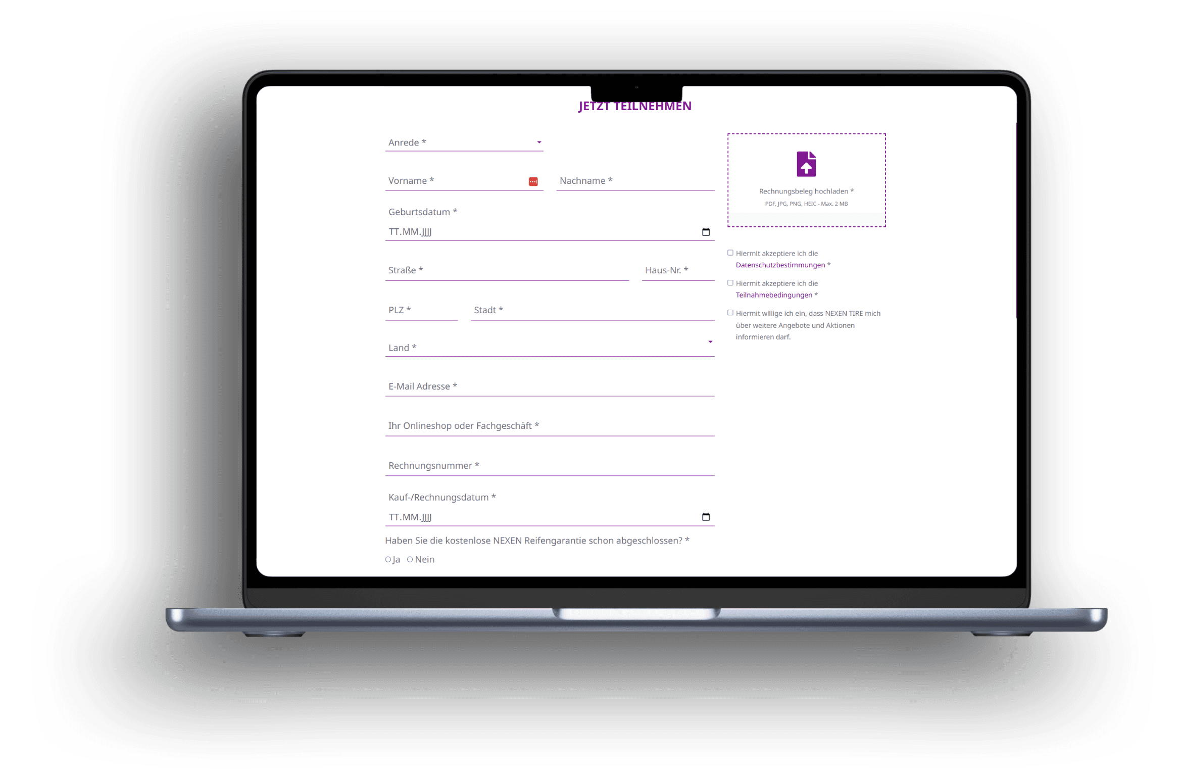 Nexen campaign site laptop mockup Nexen campaign site laptop mockup