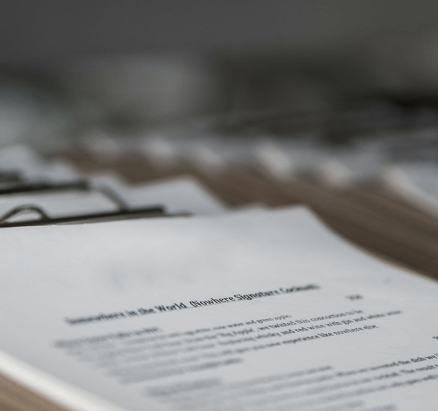 Stacks of printed documents in folders, close-up Stacks of printed documents in folders, close-up