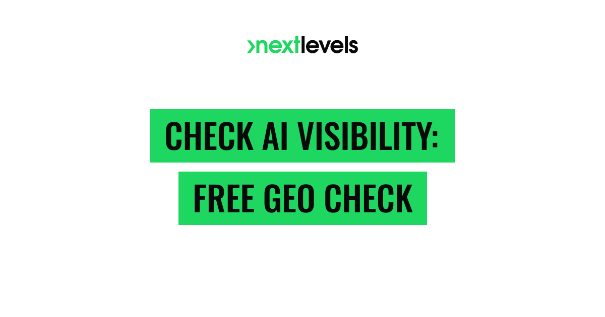 Check AI visibility: free GEO check | nextlevels